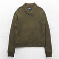 Polo by Ralph Lauren Shawl Collar Sweatshirt, S, Khaki, Cotton, Small Pony Embroidery