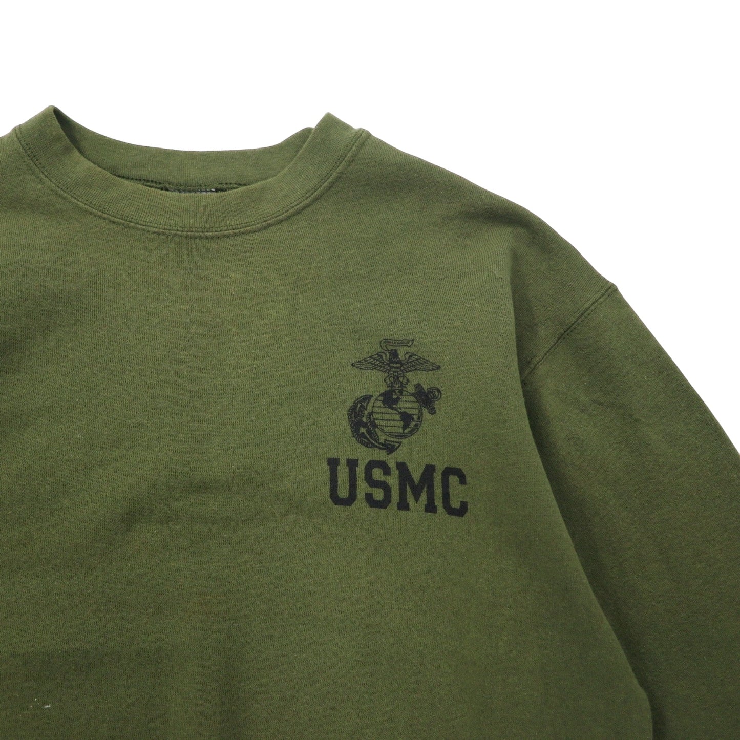 USA製 USMC 米軍 トレーニング スウェット M カーキ コットン 裏起毛 ミリタリー 8415-01-443-9877 CAMPBELLSVILLE APPAREL COMPANY