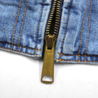 LEVI'S VINTAGE CLOTHING (LVC) Denim Hooded Jacket, Size M, Orange Tab Hooded Jacket A2217-0000, Unused, Talon Zip, Large Pentagonal Design, ARCHIVES