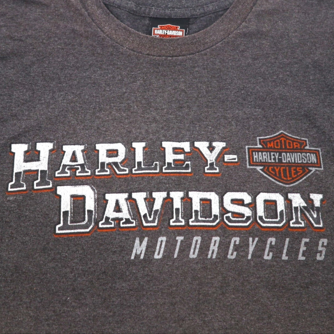 HARLEY DAVIDSON 両面プリント Tシャツ 3XL グレー SILVER EAGLE ニカラグア製