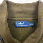 Polo by Ralph Lauren Shawl Collar Sweatshirt, S, Khaki, Cotton, Small Pony Embroidery