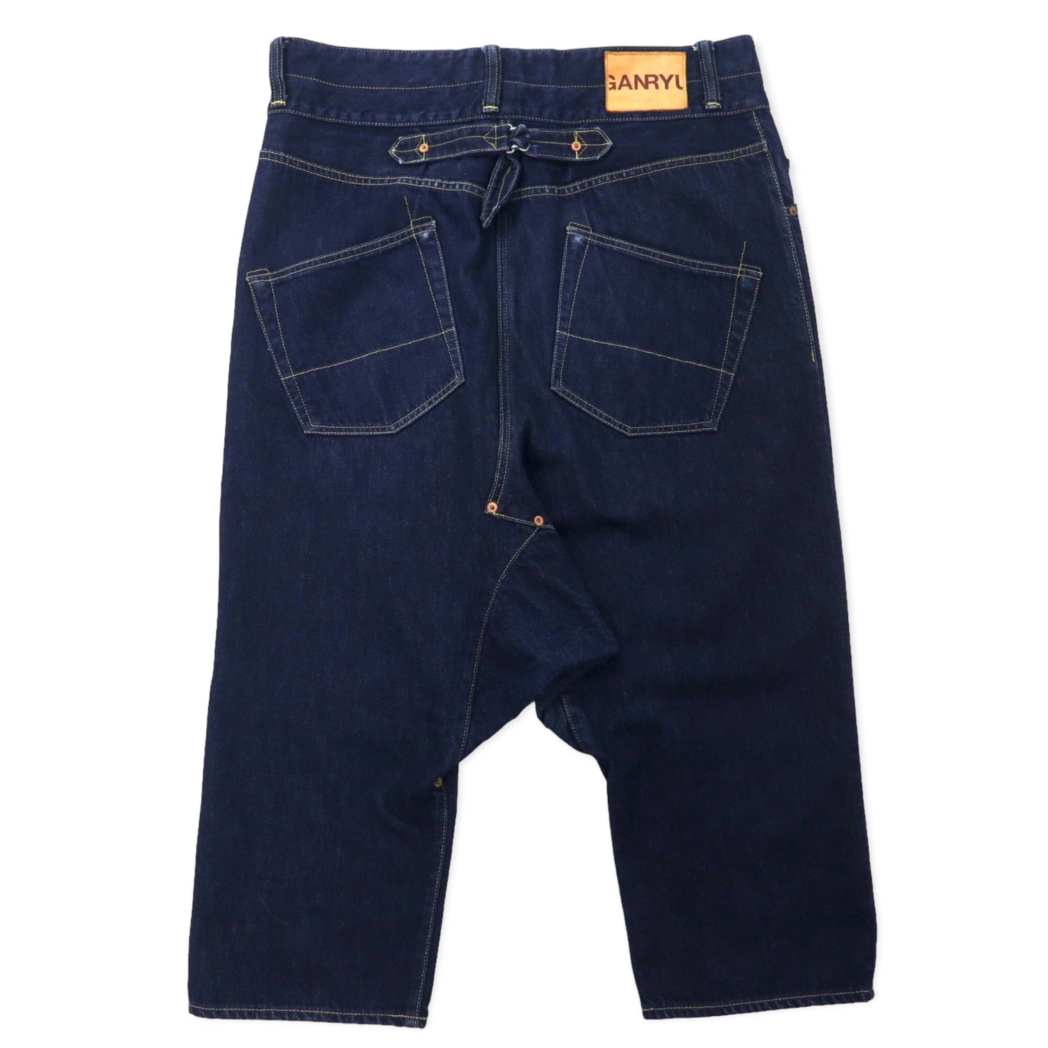 GANRYU Saruel Denim PANTS L Blue Cotton EL-P007 Japan MADE – 日本