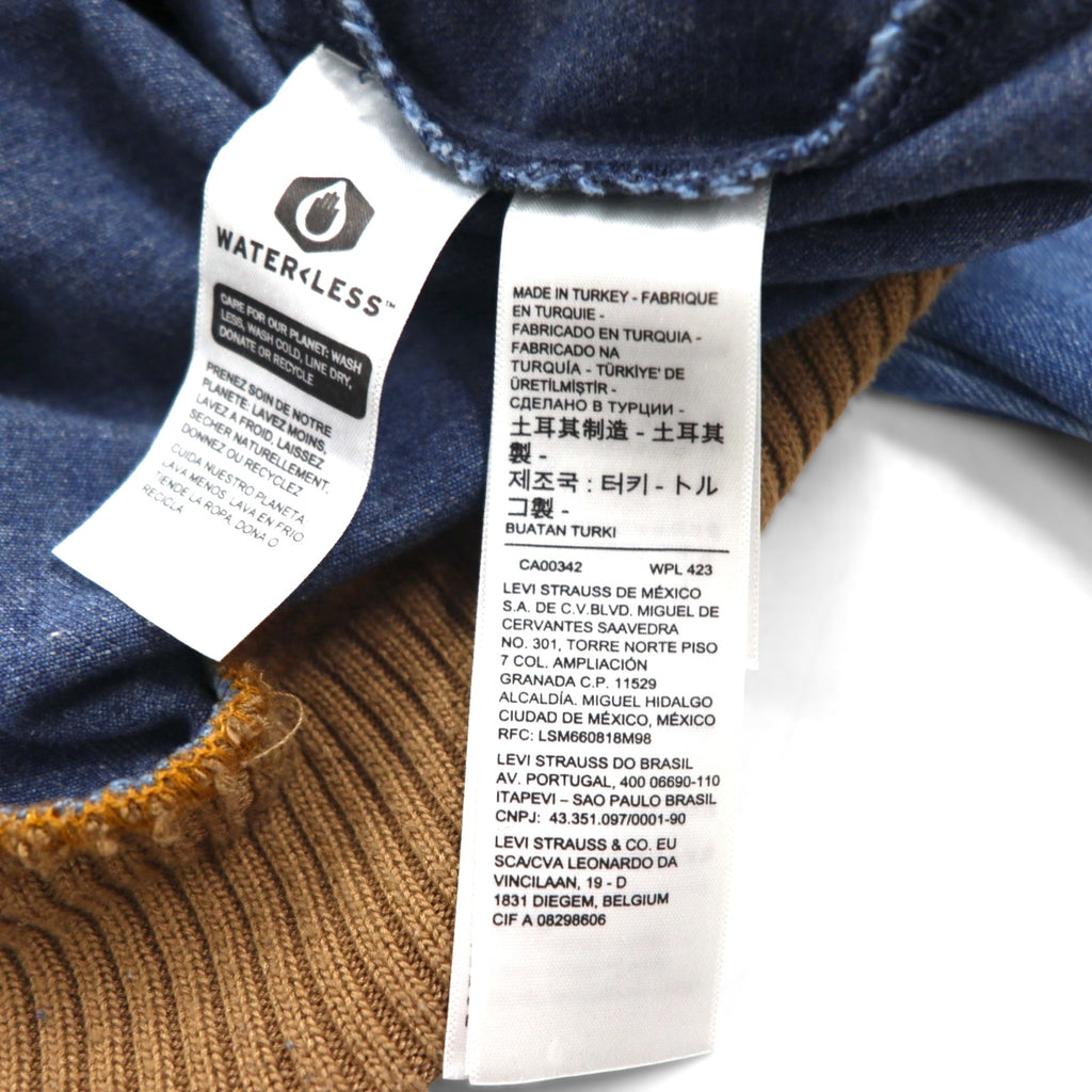 LEVI'S VINTAGE CLOTHING (LVC) Denim Hooded Jacket, Size M, Orange Tab Hooded Jacket A2217-0000, Unused, Talon Zip, Large Pentagonal Design, ARCHIVES