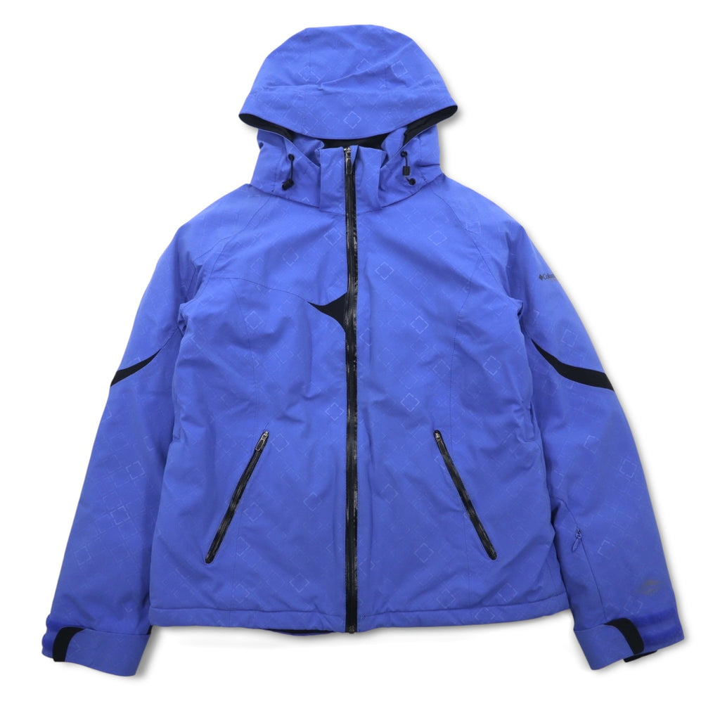 Columbia Titanium OMNI-HEAT OMNI-TECH Mountain Parka XL Blue Nylon Waterproof Detachable Hood Heli-Honey Jacket SL4013