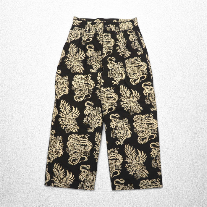 blackmeans × Zepanese Club × 寅壱 TZB LONG PANTS イージーパンツ L ブラック 総柄 1813 22AW