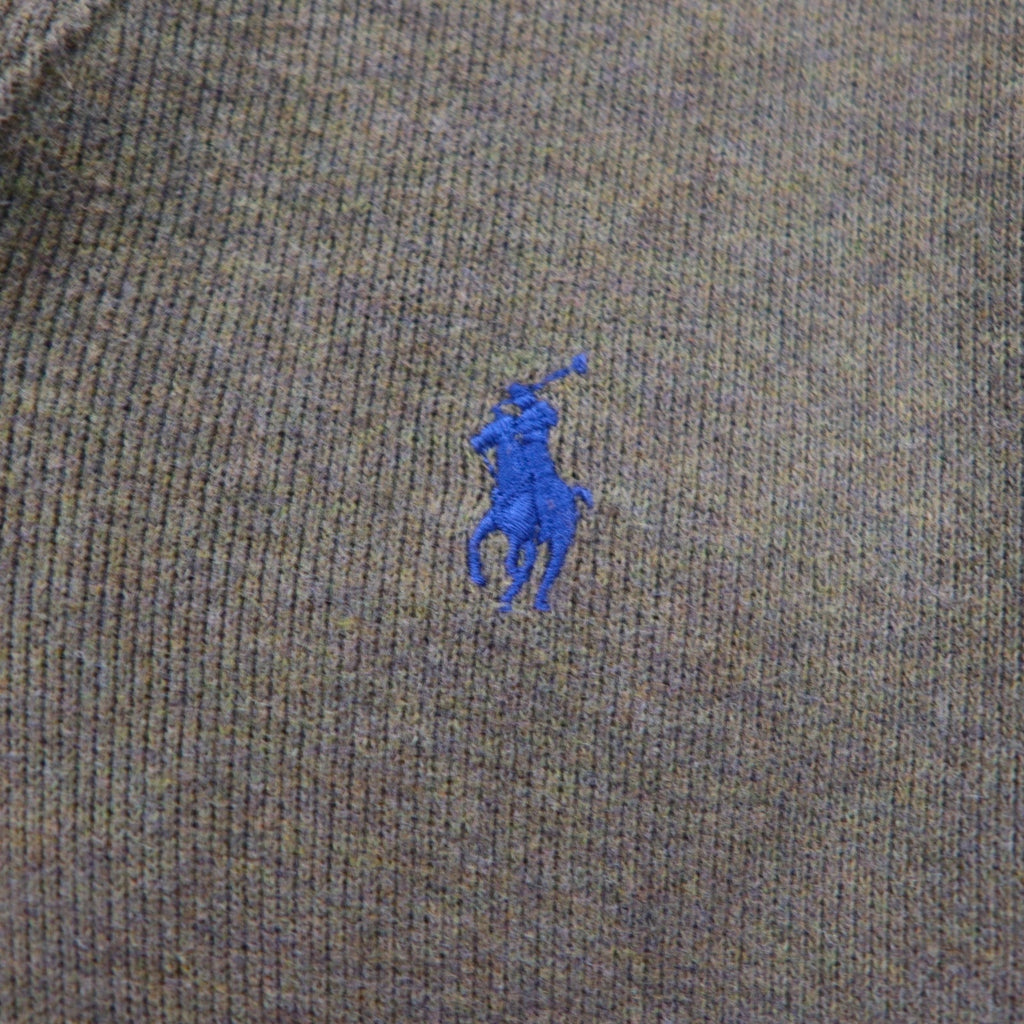 Polo by Ralph Lauren Shawl Collar Sweatshirt, S, Khaki, Cotton, Small Pony Embroidery