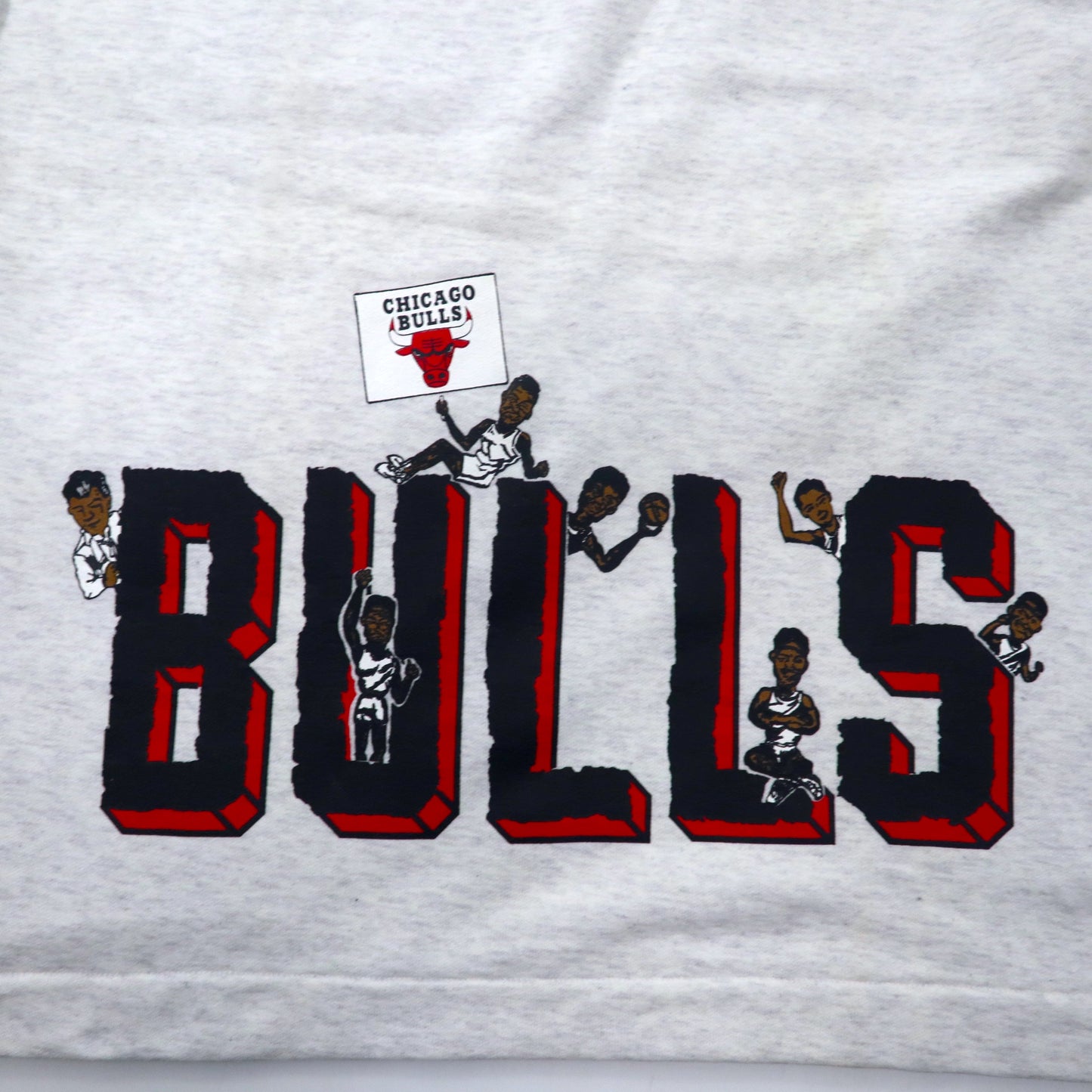 NBA CHICAGO BULLS 90年代 ヘビーウェイト Tシャツ M グレー コットン バックプリント シカゴブルズ ビッグサイズ