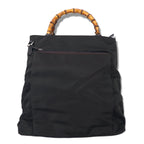 GUCCI Bamboo Handbag One Shoulder Bag Brown Nylon 000 2122 0506 Made in Italy