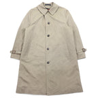 日本然リトテ-古着オンライン-80年代 Neiman-Marcus グレンチェック ステンカラーコート 40 グレー ベージュ RASCHEL WARP KNIT-80's Neiman-Marcus Checked Coat 40 Gray Beige RASCHEL WARP KNIT