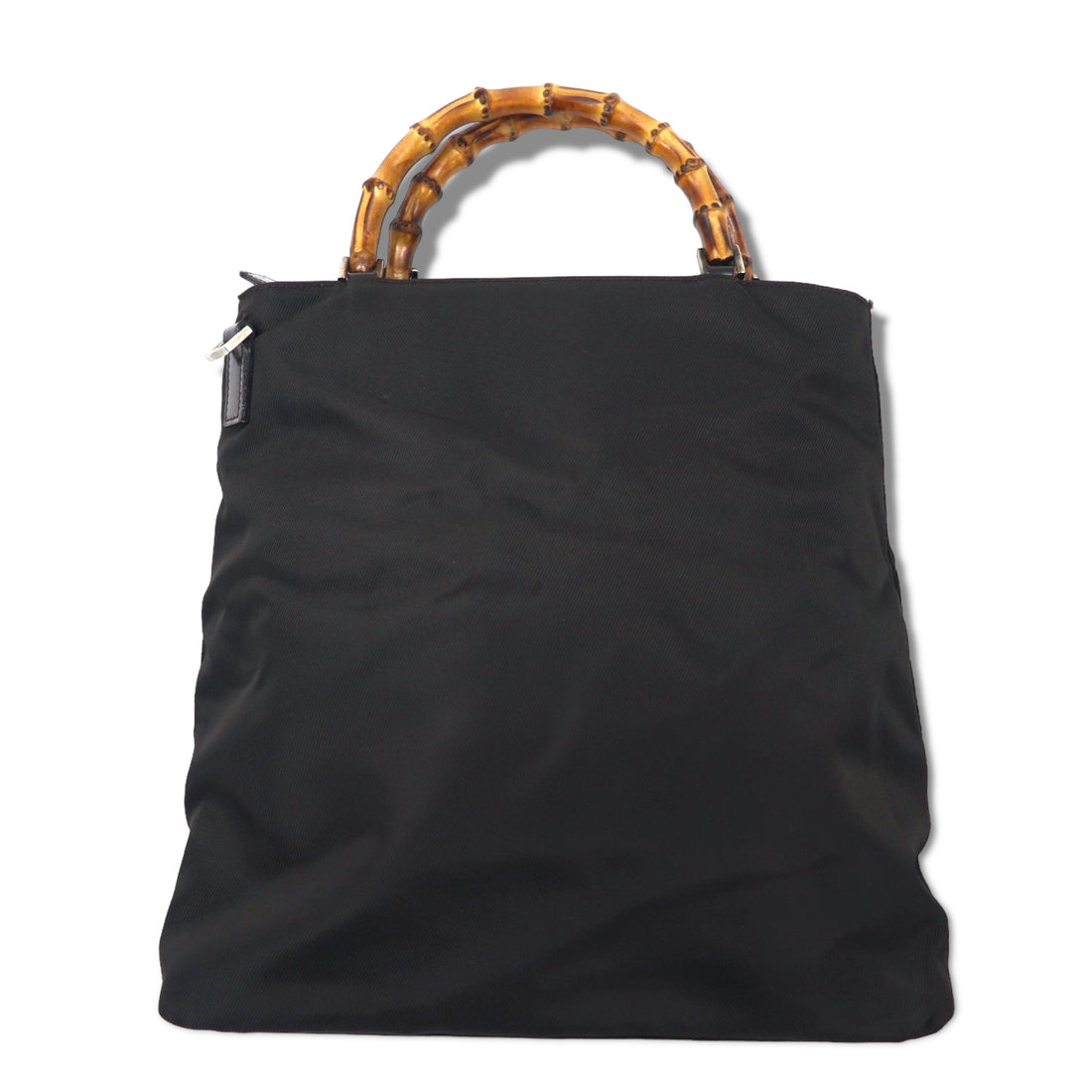 GUCCI Bamboo Handbag One Shoulder Bag Brown Nylon 000 2122 0506 Made in Italy