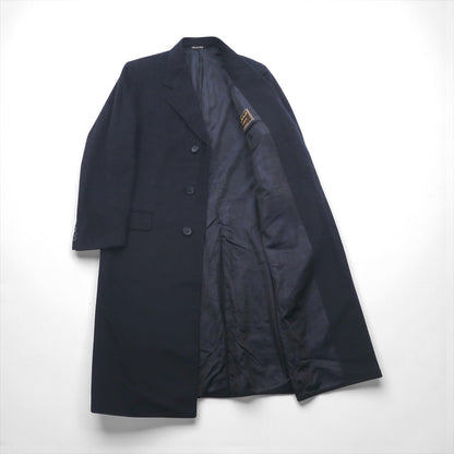 Loro Piana カシミア 100% ロングコート チェスターコート L ネイビー PAL ZIERI イタリア製