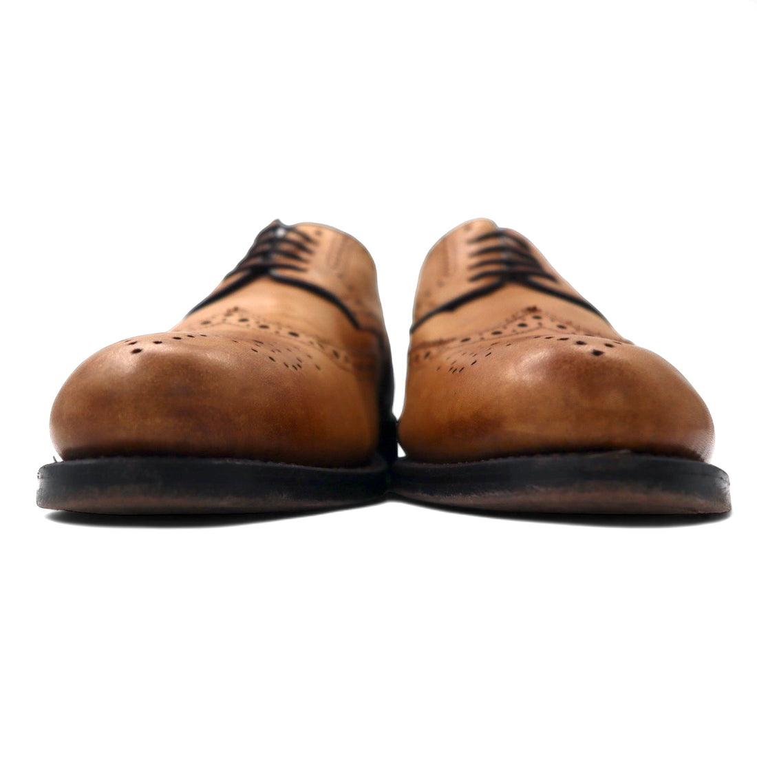 GORDON &amp; BROS. Medallion Wingtip Country Shoes, 26cm, Brown Leather