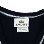 LACOSTE フランス製 チルデンニット Vネック ベスト L ネイビー ケーブル編み アイビー