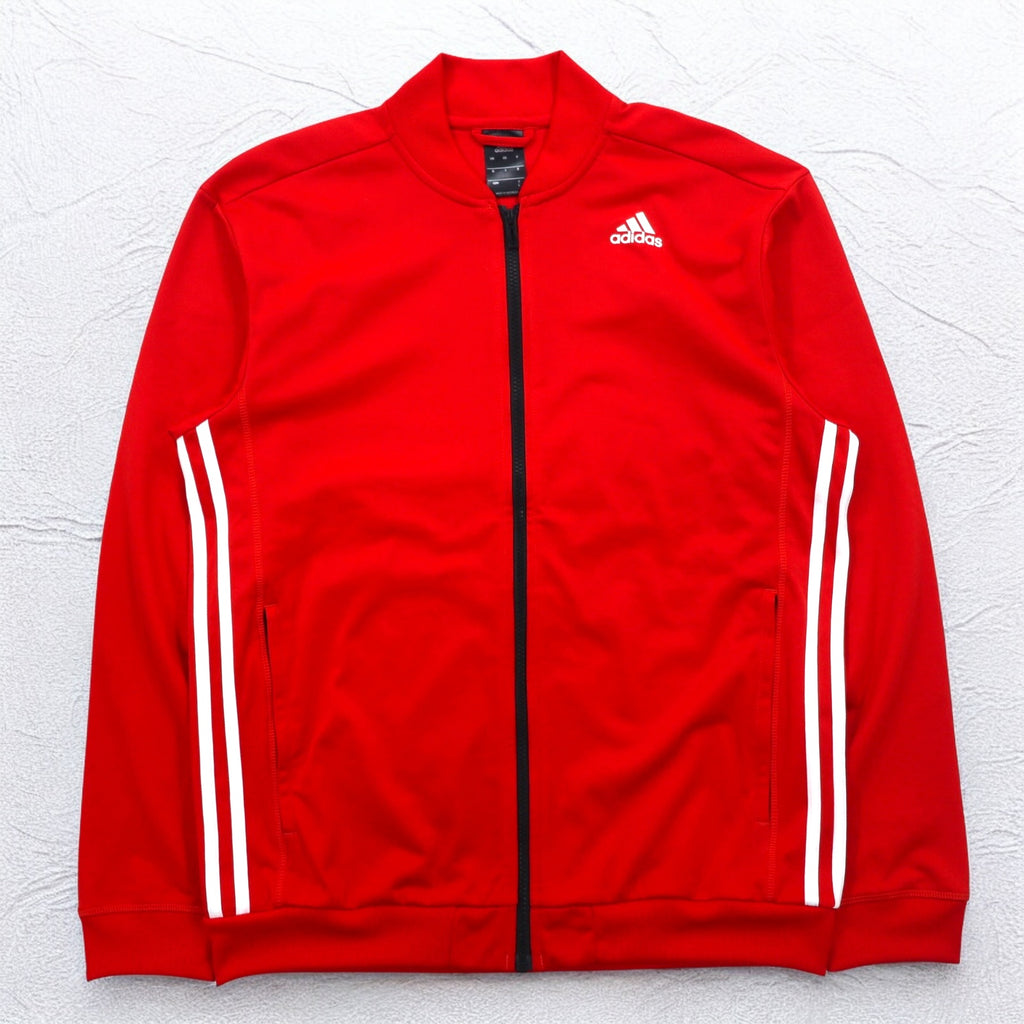 adidas Essential Track Jacket Jersey L Red 3 Stripes Red Essential Track Jacket AB9185
