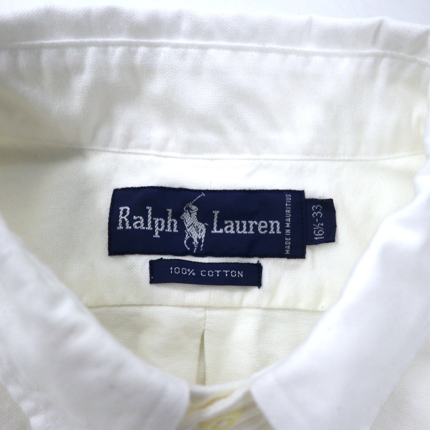RALPH LAUREN オックスフォード ボタンダウンシャツ 16.5-33 ホワイト コットン