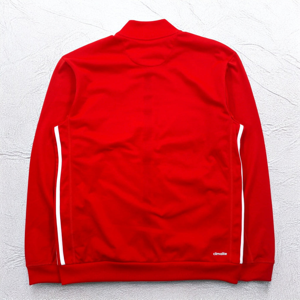 adidas Essential Track Jacket Jersey L Red 3 Stripes Red Essential Track Jacket AB9185