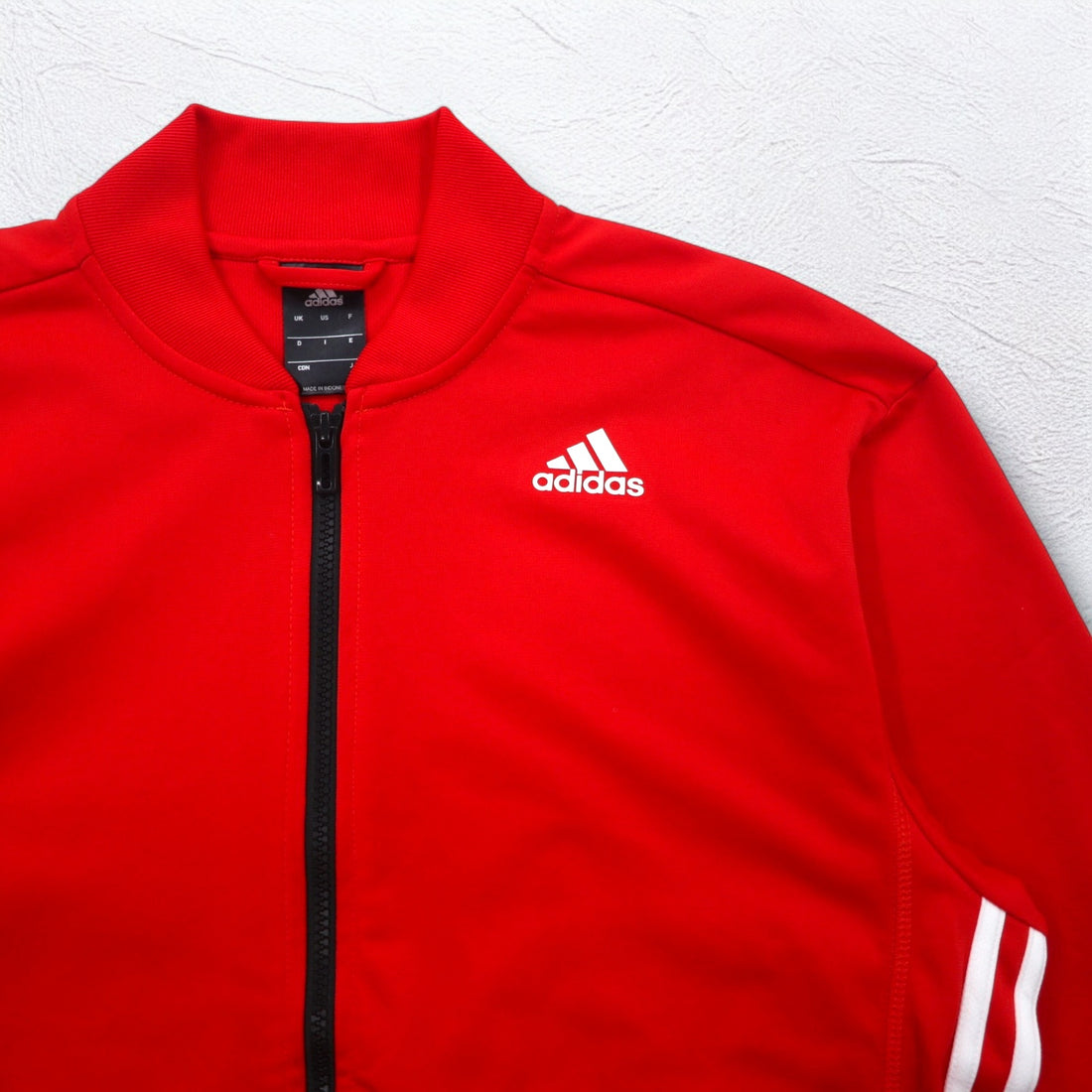 adidas Essential Track Jacket Jersey L Red 3 Stripes Red Essential Track Jacket AB9185