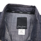Sean John 00年代 半袖 ブラックデニムシャツ 3XL コットン スナップボタン