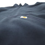 Carhartt Half-Zip Sweatshirt, Navy, Size XL, Loose Fit, Midweight, Front Pocket, Quarter-Zip Mock-Neck Sweatshirt (105294), US Brand, Embroidery