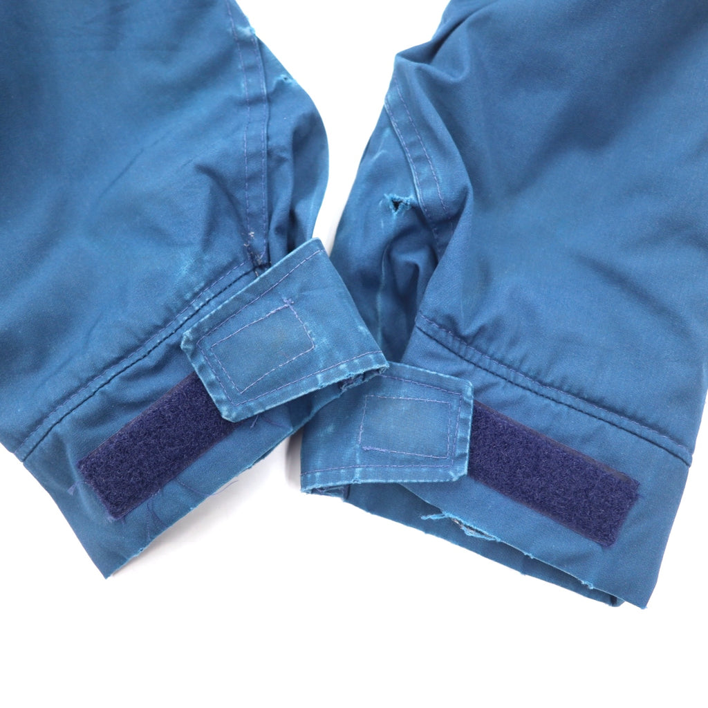 Woolrich 80s USA made insulation jacket L nylon blue double zip lining check padding drawcord