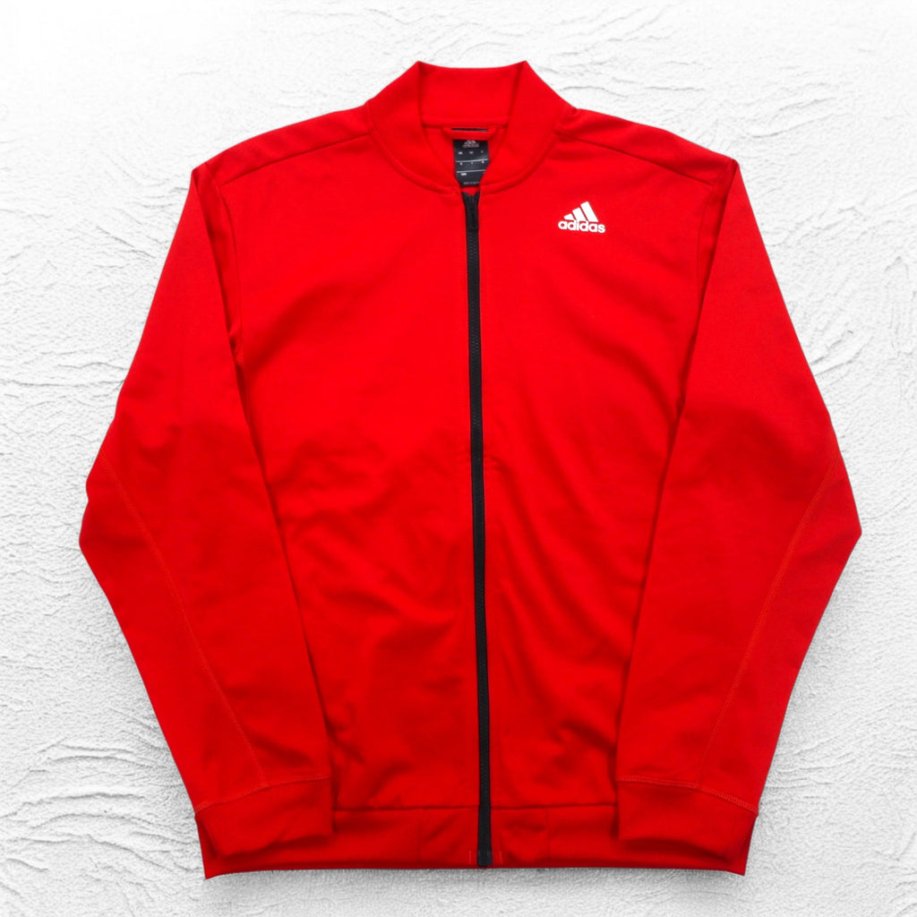 adidas Essential Track Jacket Jersey L Red 3 Stripes Red Essential Track Jacket AB9185