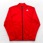 adidas Essential Track Jacket Jersey L Red 3 Stripes Red Essential Track Jacket AB9185