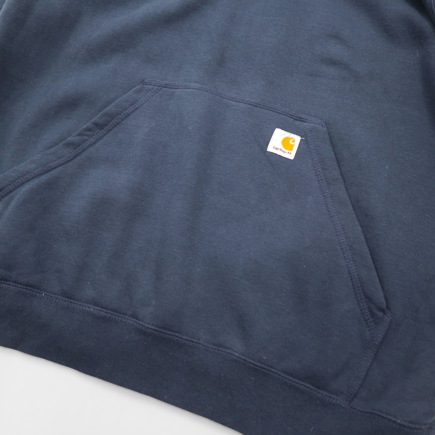 carhartt ハーフジップ スウェット トレーナー XL ネイビー Loose Fit Midweight フロントポケット Quarter-Zip Mock-Neck Sweatshirt 105294 US企業 刺繍