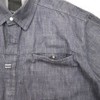 Sean John 00年代 半袖 ブラックデニムシャツ 3XL コットン スナップボタン