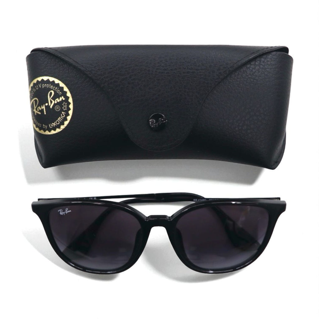 Ray-Ban Wellington Sunglasses, Black Gradient Square, RB4348D, 601/8G, 57-18, 145mm, 3N, Unused