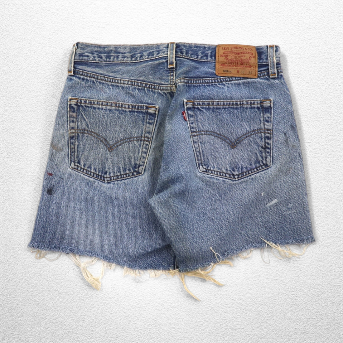 Levi's 90年代 USA製 501XX カットオフ デニムショートパンツ M インディゴ ブルー ボタン裏553 501-0000