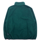 nautica 90年代 USA製 ハーフジップ フリースジャケット L グリーン nautech fleece ロゴ刺繍