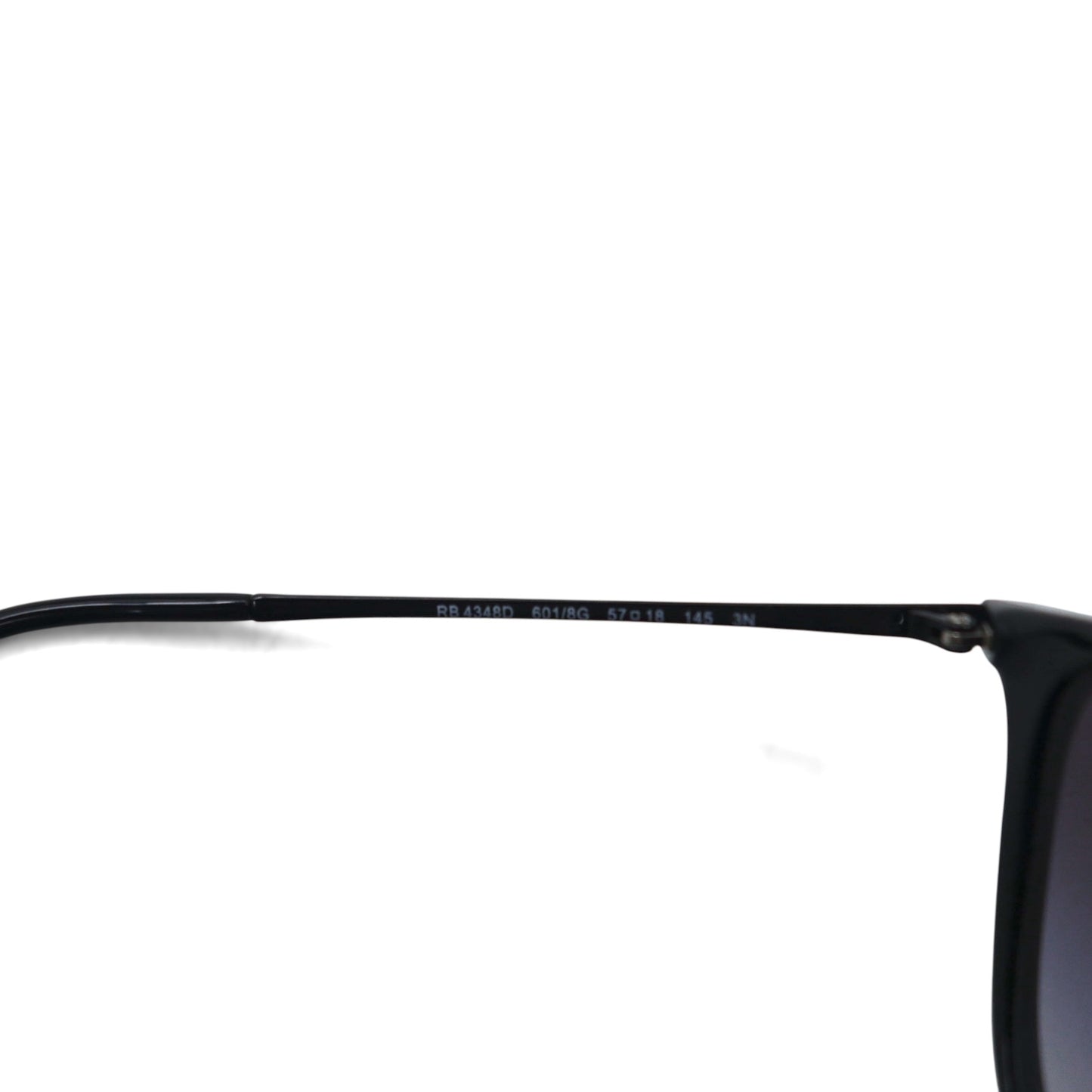 Ray-Ban ウェリントン サングラス ブラック グラデーション スクエア RB4348D 601/8G 57-18 145 3N 未使用品