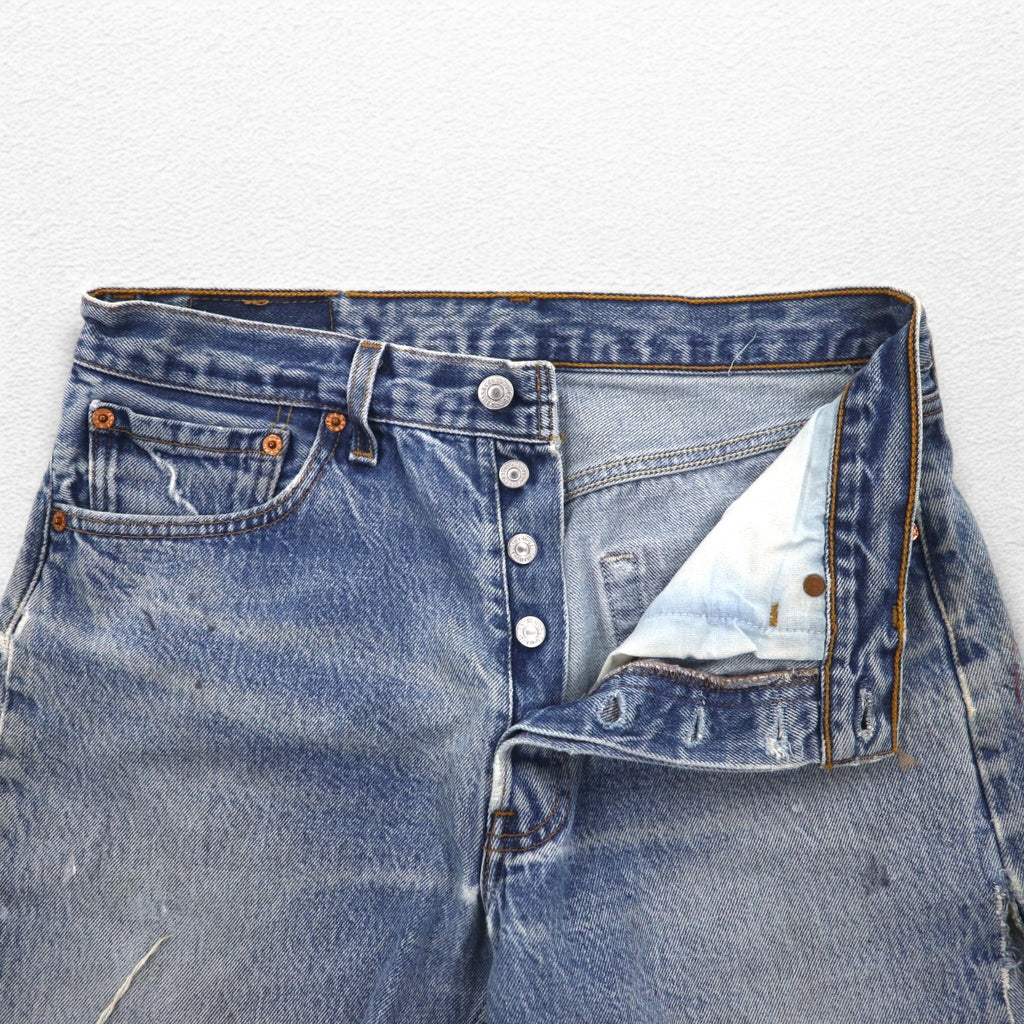 Levi's 90年代 USA製 501XX カットオフ デニムショートパンツ M インディゴ ブルー ボタン裏553 501-0000