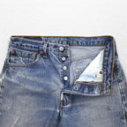 Levi's 90年代 USA製 501XX カットオフ デニムショートパンツ M インディゴ ブルー ボタン裏553 501-0000