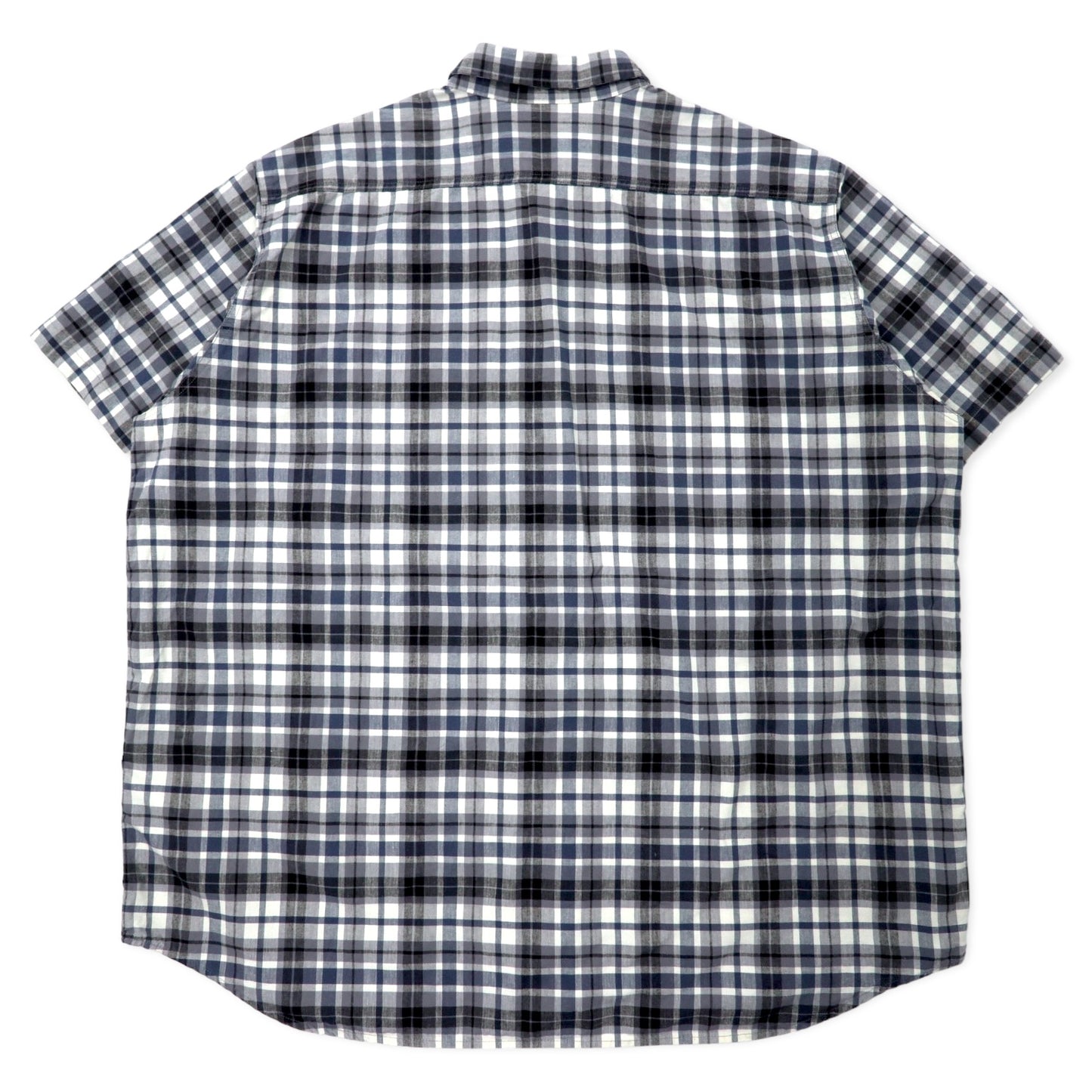 carhartt 半袖 ボタンダウンシャツ XXL グレー チェック コットン ビッグサイズ
