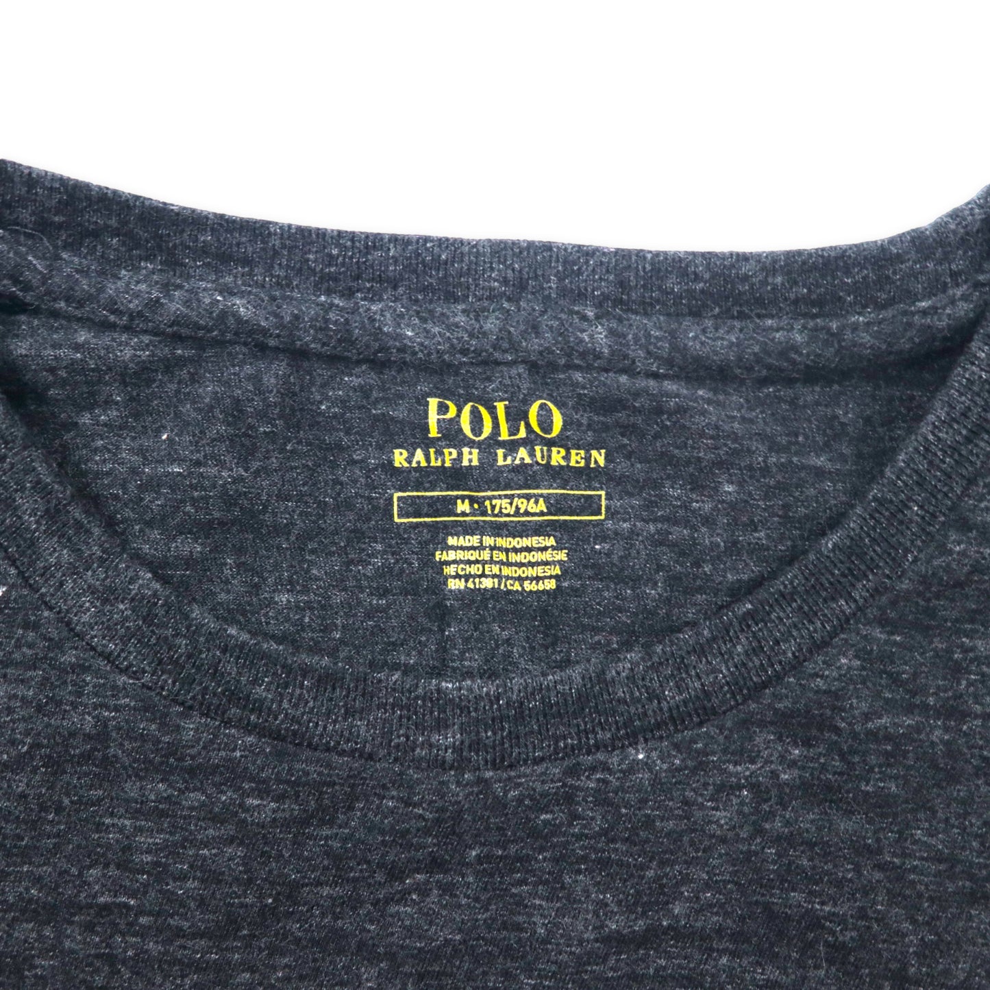 POLO RALPH LAUREN ロングスリーブ Tシャツ M グレー コットン スモールポニー刺繍