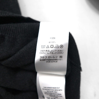 Polo Ralph Lauren Vネック ピマコットン ニット セーター L グレー スモールポニー刺繍