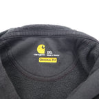 Carhartt ORIGINAL FIT pullover hoodie 2XL black cotton fleece lining sleeve logo MIDWEIGHT HOODED LOGO SWEATSHIRT K288 Made in Mexico