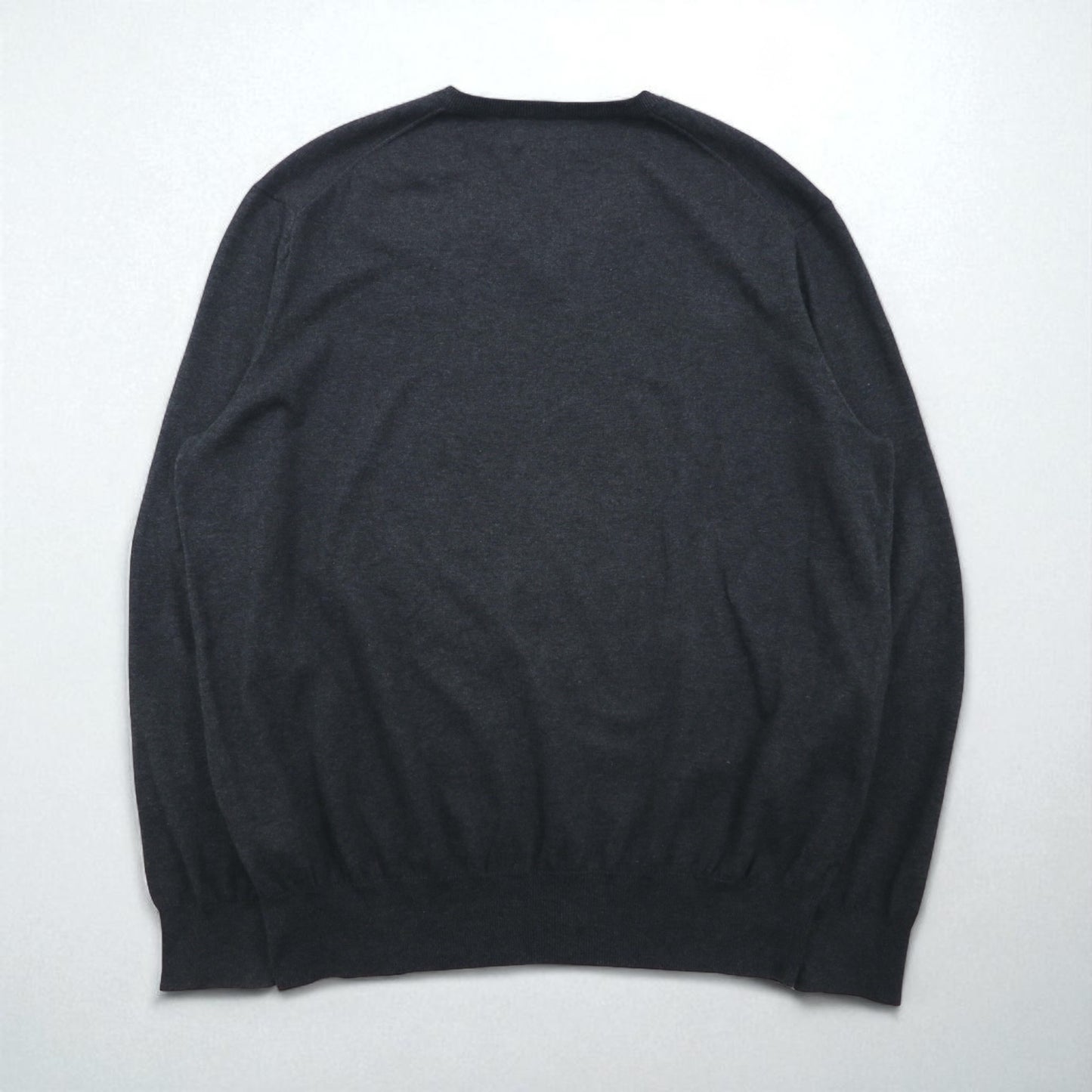 Polo Ralph Lauren Vネック ピマコットン ニット セーター L グレー スモールポニー刺繍