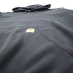 Carhartt ORIGINAL FIT pullover hoodie 2XL black cotton fleece lining sleeve logo MIDWEIGHT HOODED LOGO SWEATSHIRT K288 Made in Mexico