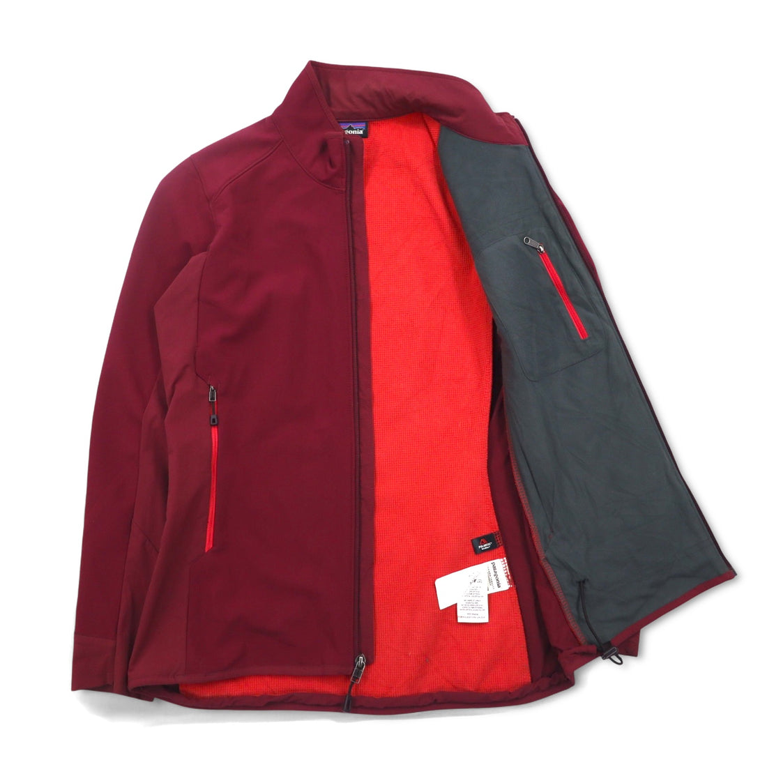 Patagonia POLERTEC Hybrid Fleece Jacket Softshell Jacket XS Bordeaux Adze Hybrid Jacket 83455