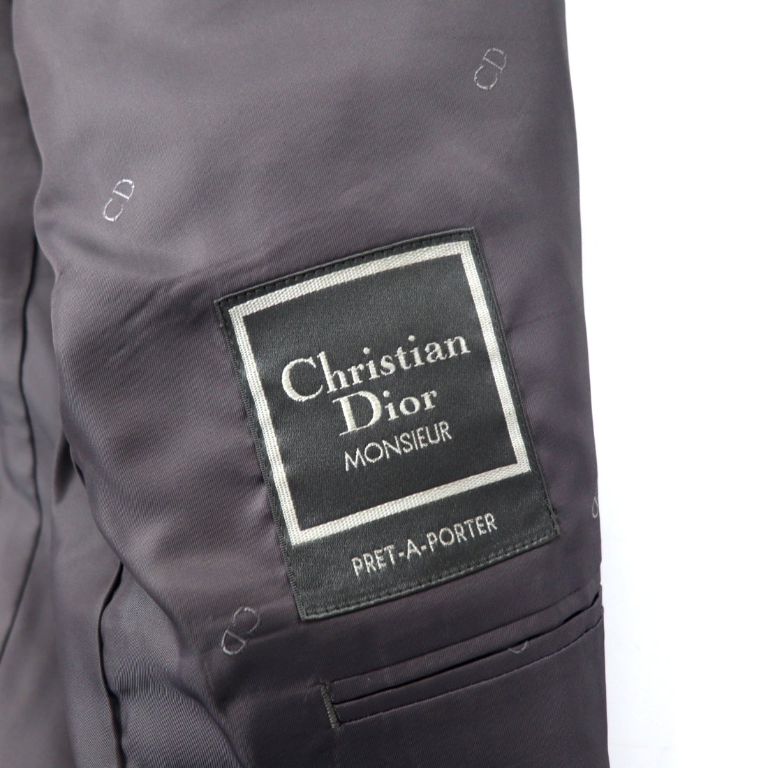 Christian Dior MONSIEUR Old 2B Tailored Jacket AB-6 175 Grey Glen Check Wool Made in Japan
