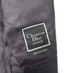 Christian Dior MONSIEUR Old 2B Tailored Jacket AB-6 175 Grey Glen Check Wool Made in Japan