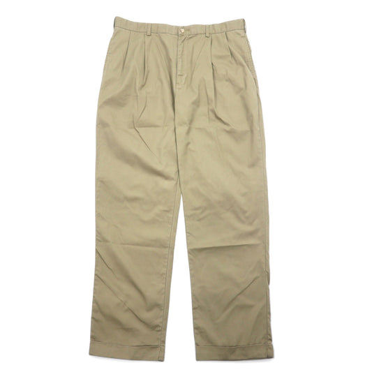 日本然リトテ-古着オンライン-Polo by Ralph Lauren 90年代 タック チノパンツ 36 ベージュ コットン HAMMOND PANT-Polo by Ralph Lauren 90's Tuck Chino Pants 36 Beige Cotton HAMMOND PANT