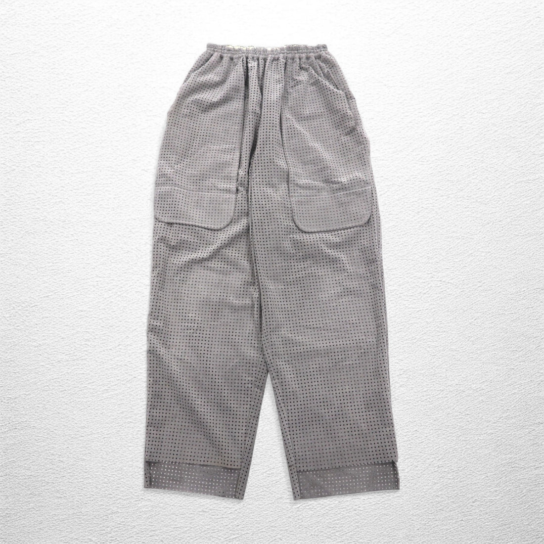 CLASS パンチングウルトラスエード PUNCHING ULTRASUEDE TROUSERS イージーパンツ L グレー ARTFICIAL LEATHER 日本製