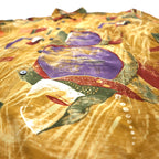 TRUSSARDI 90年代 オールド 総柄 レトロシャツ XL オレンジ レーヨン ビッグサイズ 日本製