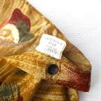 TRUSSARDI 90年代 オールド 総柄 レトロシャツ XL オレンジ レーヨン ビッグサイズ 日本製