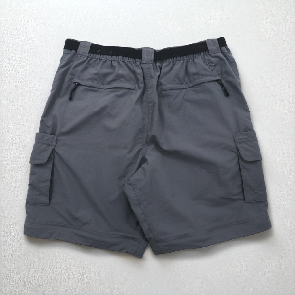 MAGELLAN OUTDOORS 2-Way Convertible Cargo Pants, Size L, Waterproof Nylon, FISH GEAR