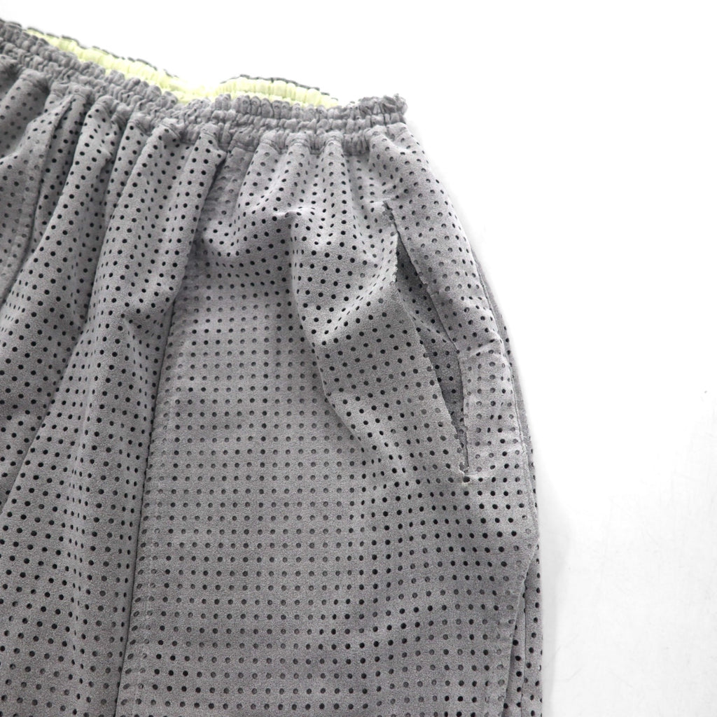 CLASS パンチングウルトラスエード PUNCHING ULTRASUEDE TROUSERS イージーパンツ L グレー ARTFICIAL LEATHER 日本製