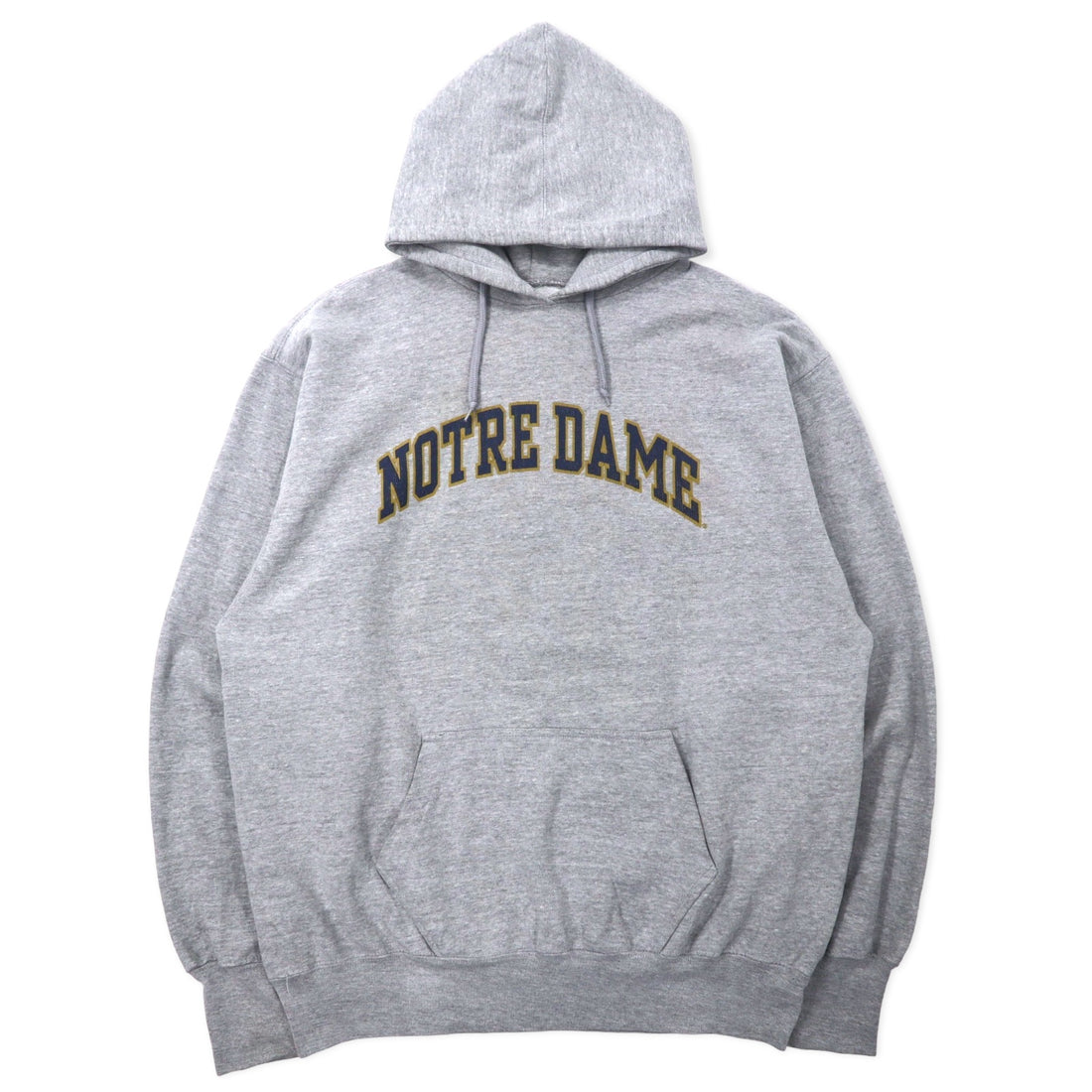 日本然リトテ-古着オンライン-STEVE AND BARRY'S ヘビーウェイト カレッジプリント プルオーバーパーカー L グレー コットン パキ綿 NOTRE DAME ビッグサイズ-STEVE AND BARRY'S Heavyweight College Print Pullover Hoodie L Gray Cotton Paki Cotton NOTRE DAME Big Size